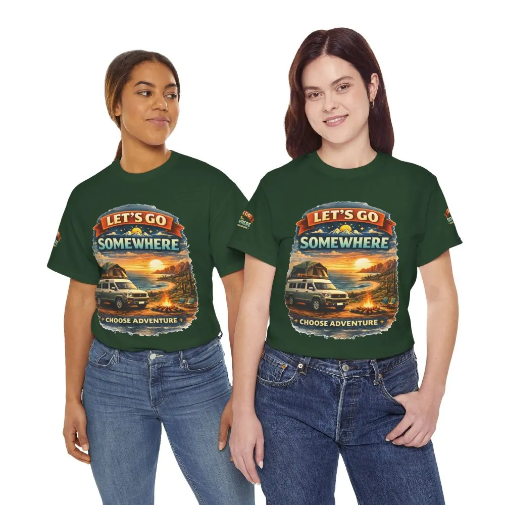 4946341887521391076_2048.jpeg Unisex Heavy Cotton Tee — "Lets Go Somewhere" Design Scenic-Line
