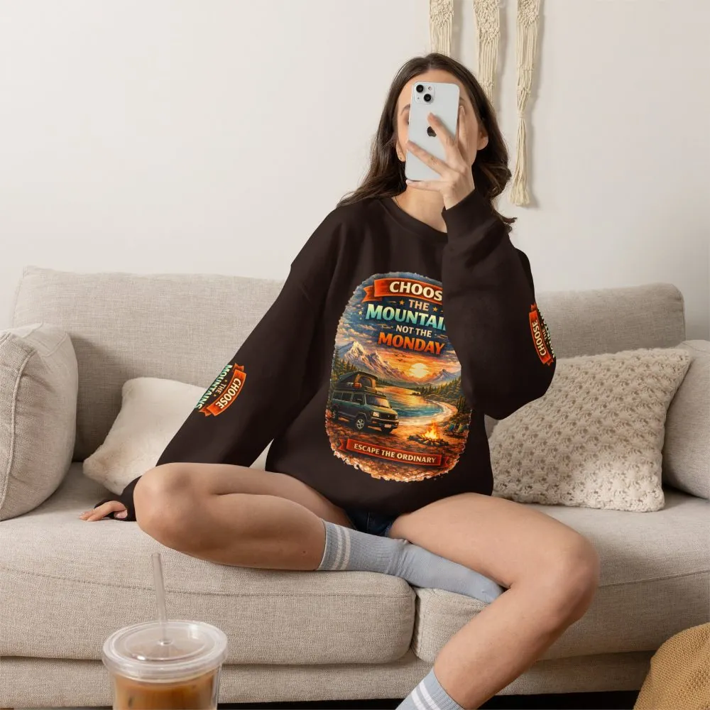 4947867020039348250_2048.jpeg Unisex Heavy Blend™ Crewneck Sweatshirt — "Choose The Mountens" Design Scenic-Line