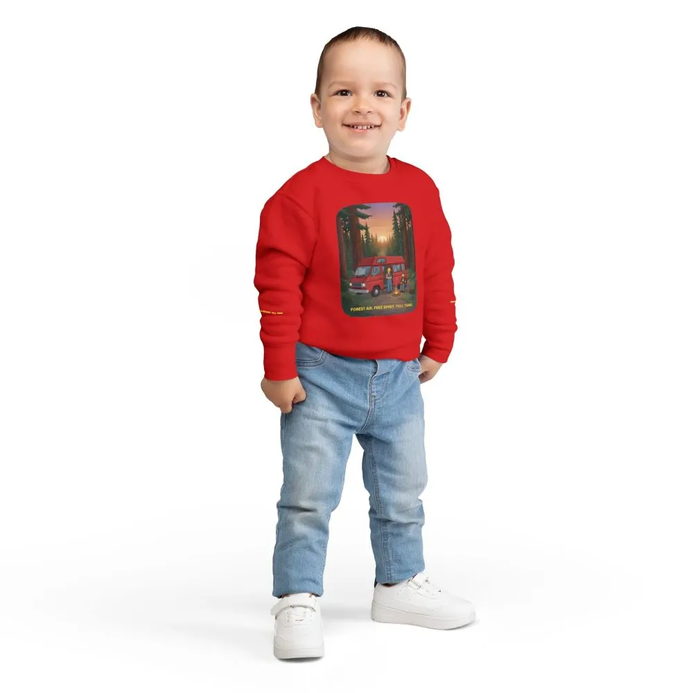 Toddler Sweatshirt - "Forest Air Free Spirit Full Tank" (Design Sitcom-Line)