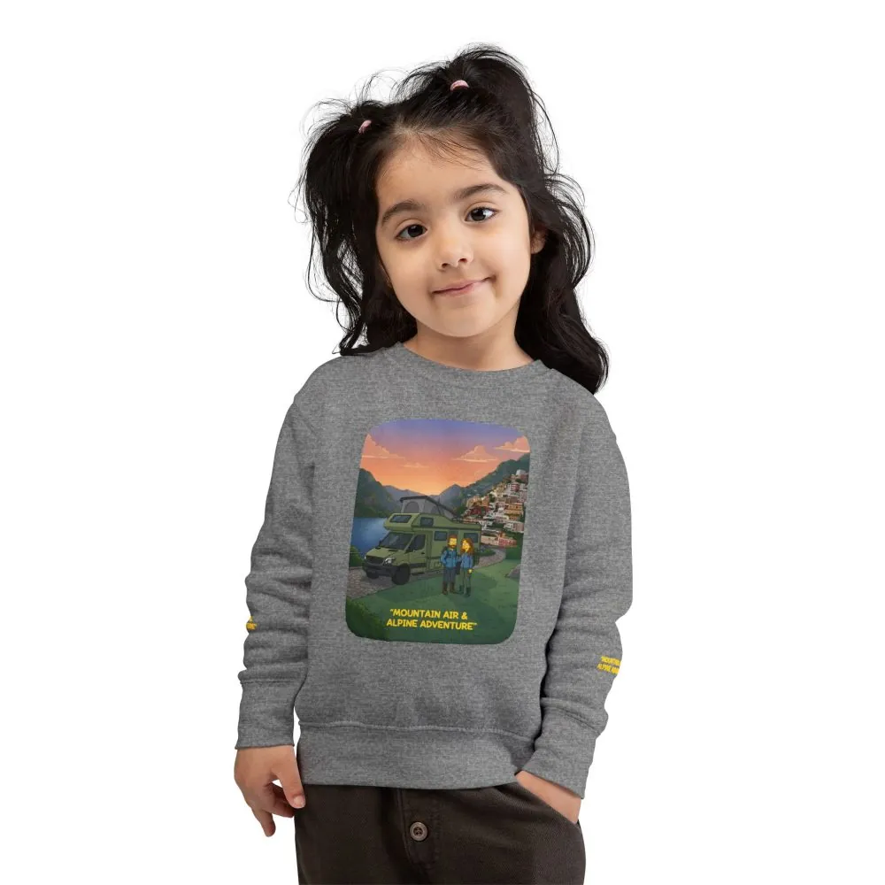 4961505876558330414_2048.jpeg Toddler Sweatshirt - "Mountain Air And Alpine Adventure" (Design Sitcom-Line)