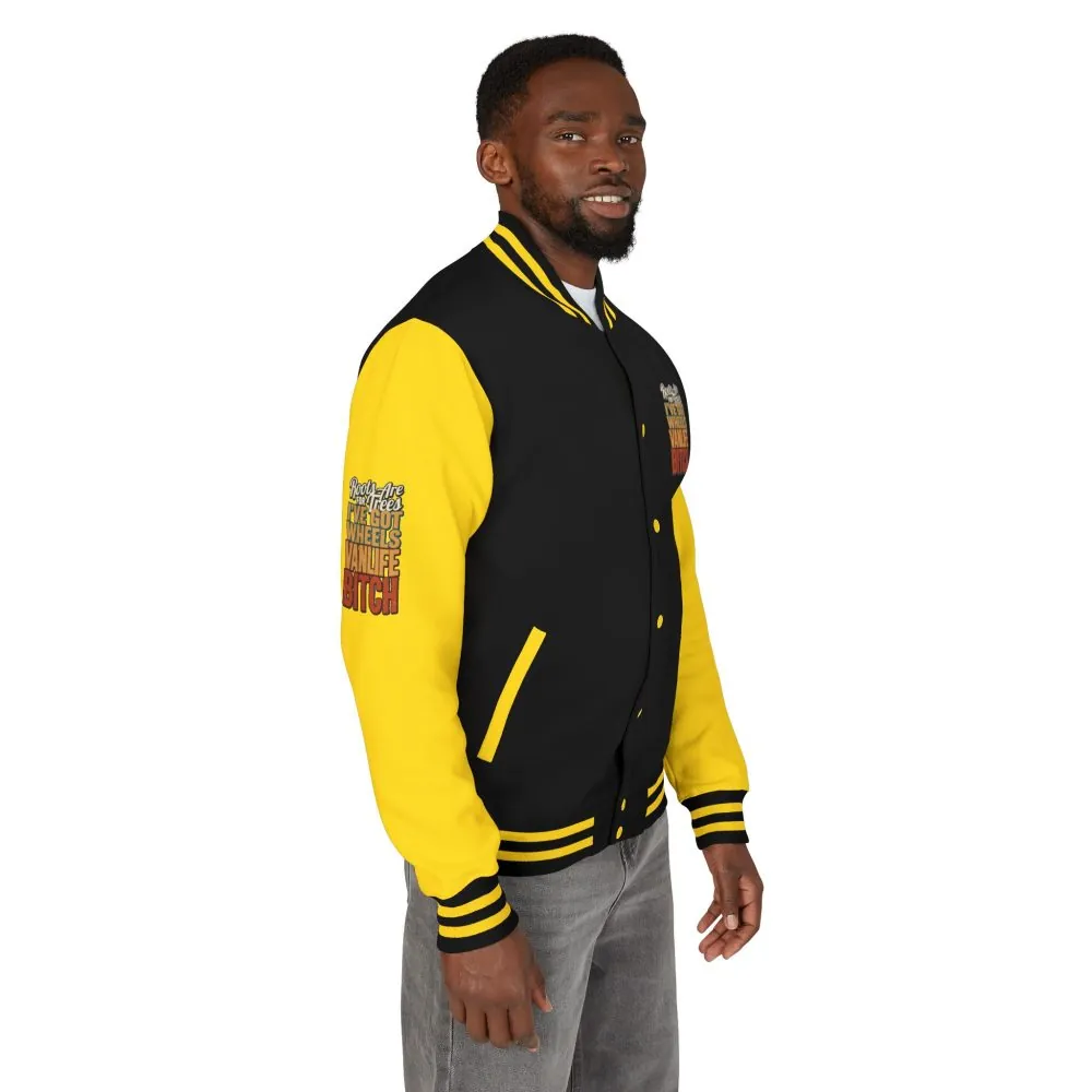 4968096245590331448_2048.jpeg Unisex Heavyweight Letterman Jacket — "Roots Are For Trees" Design F**K-Line