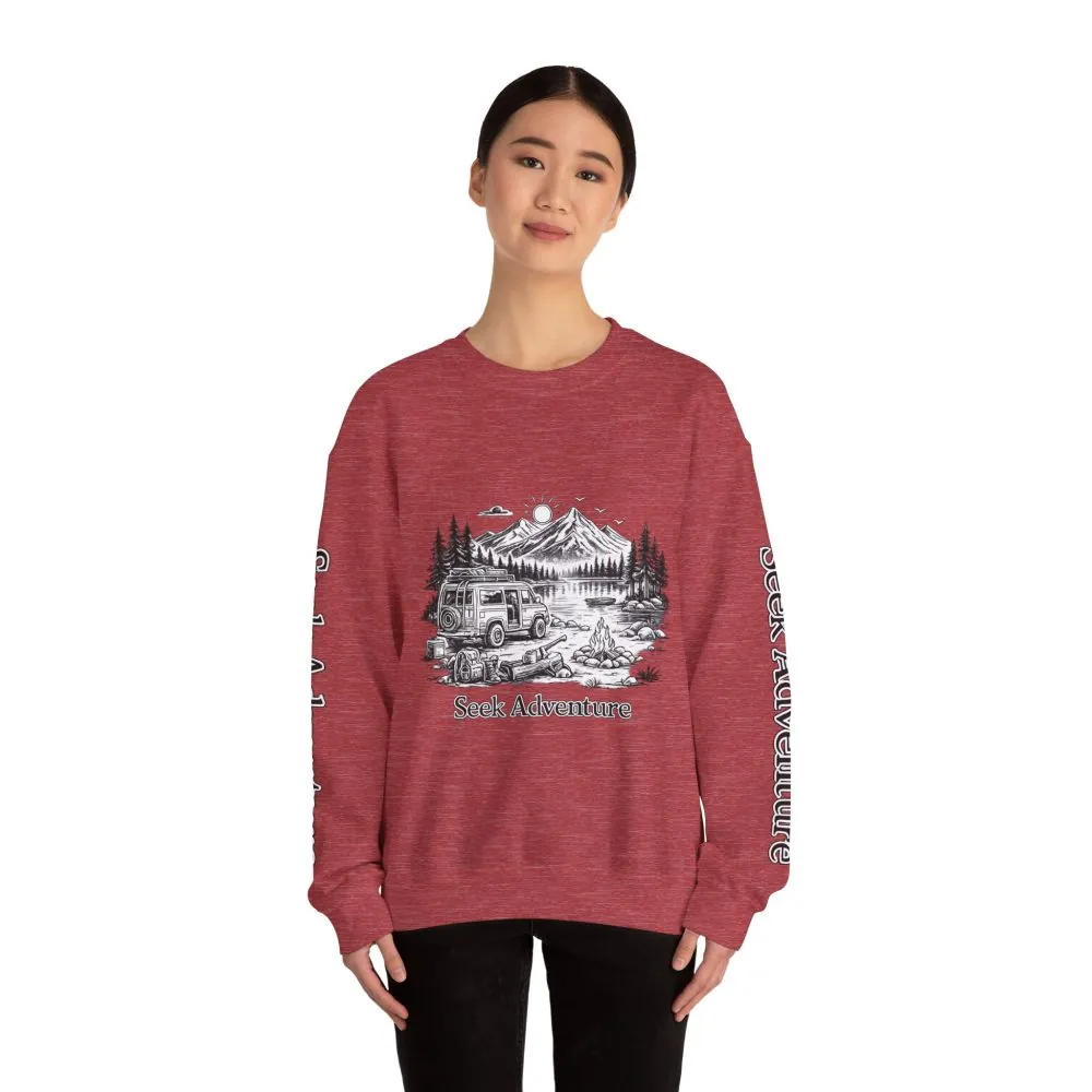 4975725518589743554_2048.jpeg Unisex Heavy Blend™ Crewneck Sweatshirt — "Seek Adventure" Design Minimal-Line