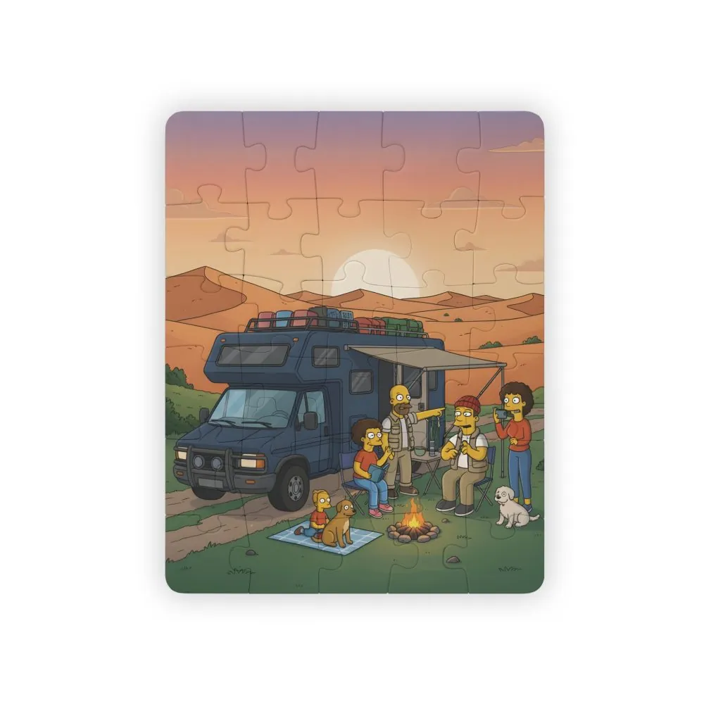 Kids' 30‑Piece Camping Puzzle —  Scenic RV Campfire Jigsaw