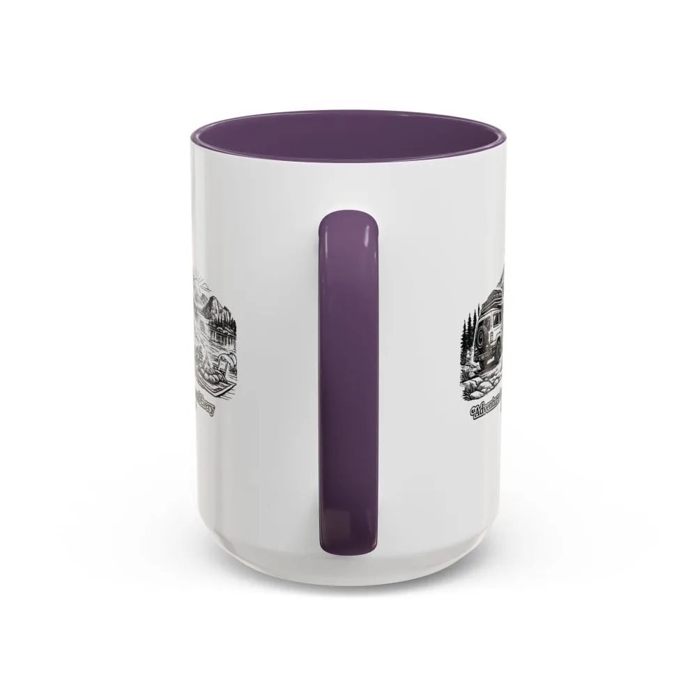 4985983522906571074_2048.jpeg Accent Coffee Mug (11, 15oz) — "Adventure Awaits Around Every Corner" Design Minimal-Line