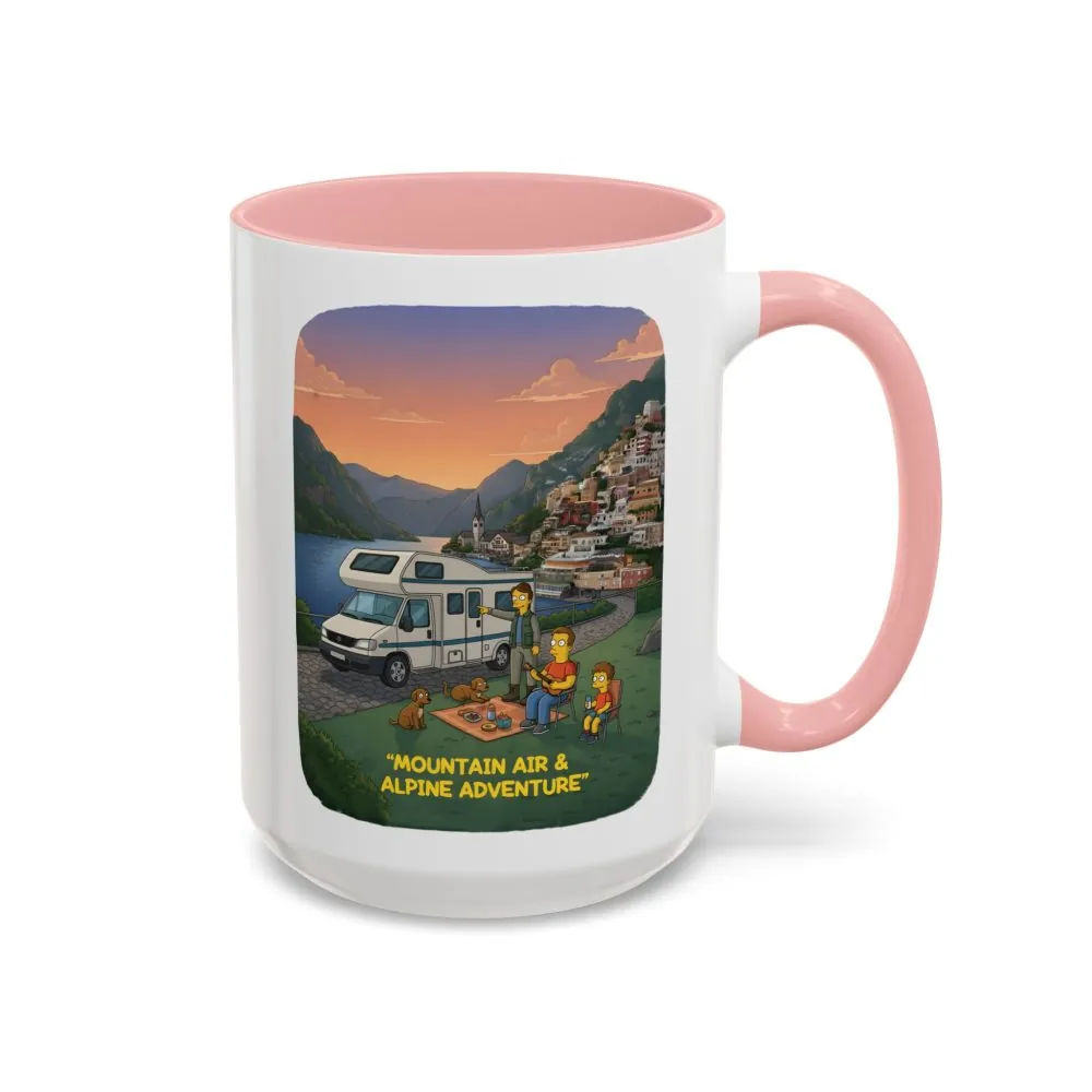 Accent Coffee Mug (11, 15oz) — "Mountain Air-Alpine Adventure" Design Sitcom-Line
