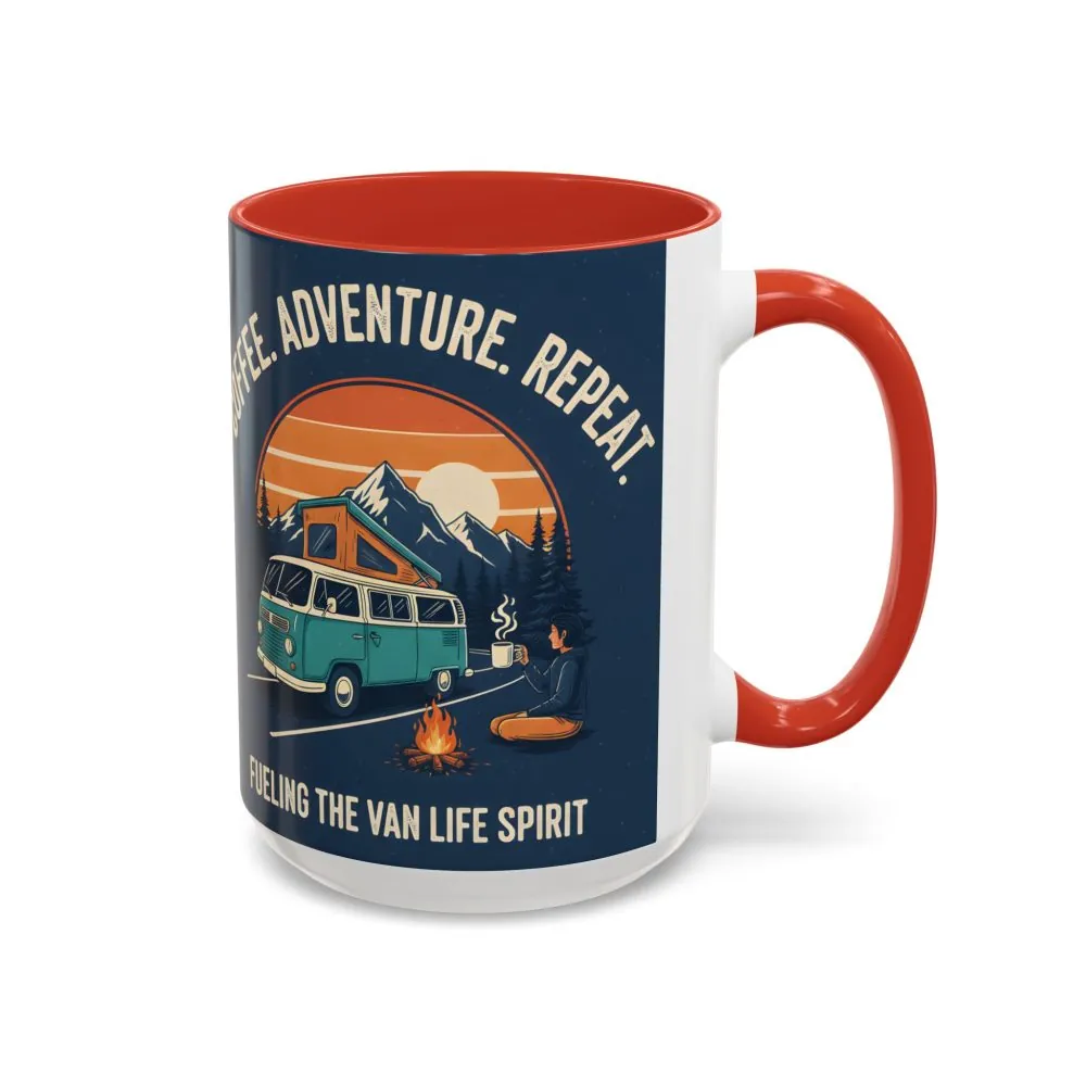 4999793839052373332_2048.jpeg Accent Coffee Mug (11, 15oz) - "Coffee. Adventure. Repeat."