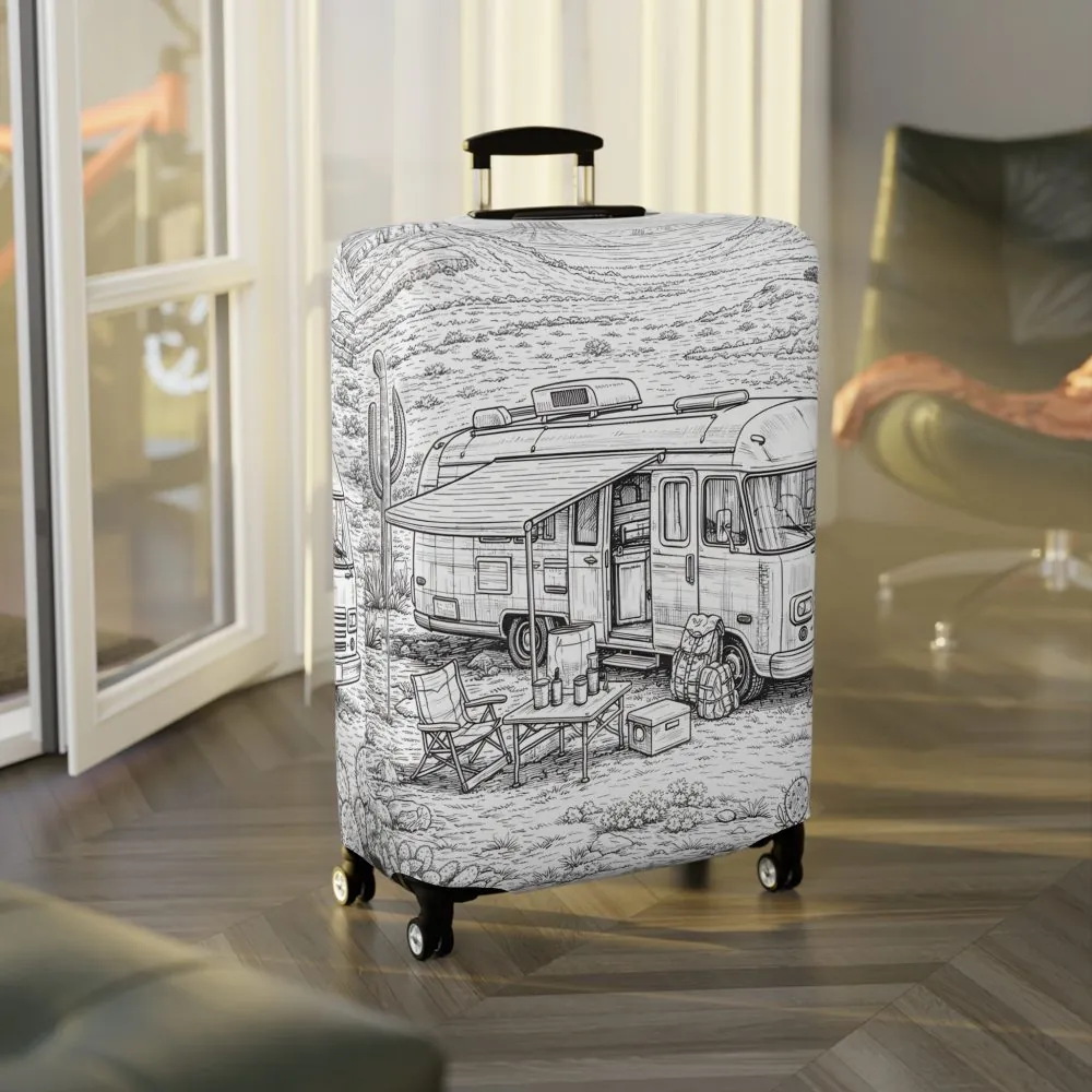 5000286523086906269_2048.jpeg Luggage Cover — Adventure Camper Sketch Travel Suitcase