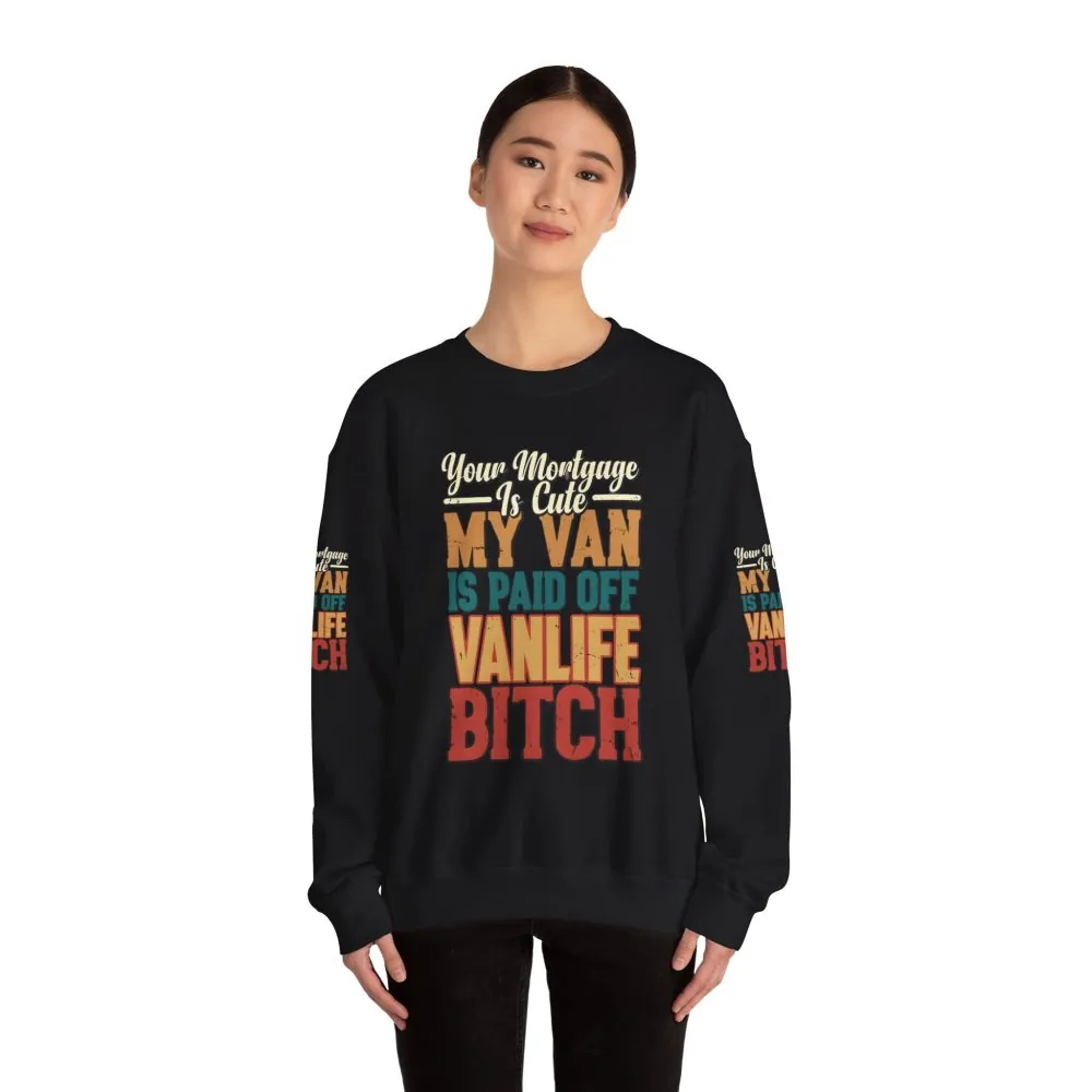 5010789513818286797_2048.jpeg Unisex Heavy Blend™ Crewneck Sweatshirt — "Your Mortgage Is Cute" Design F**K-Line