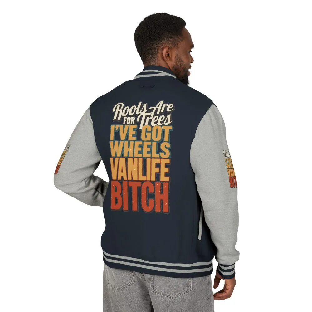 5012525922542236253_2048.jpeg Unisex Heavyweight Letterman Jacket — "Roots Are For Trees" Design F**K-Line