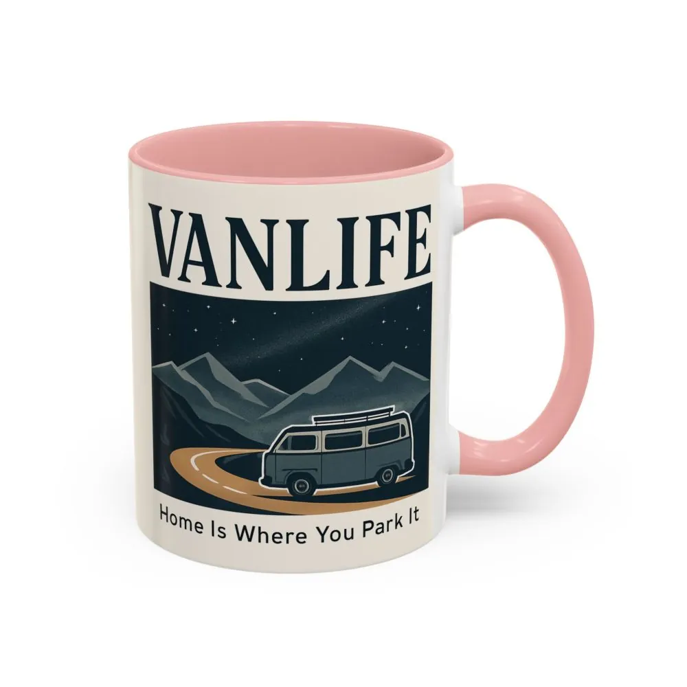 5023309722513341392_2048.jpeg Coffee Mug — "Vanlife - Home Is Where You Park It" Accent Campervan Travel Mug
