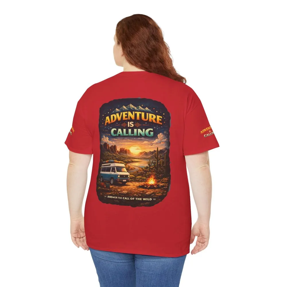 50233250387090458_2048.jpeg Unisex Heavy Cotton Tee — "Adventure Is Calling" Design Scenic-Line