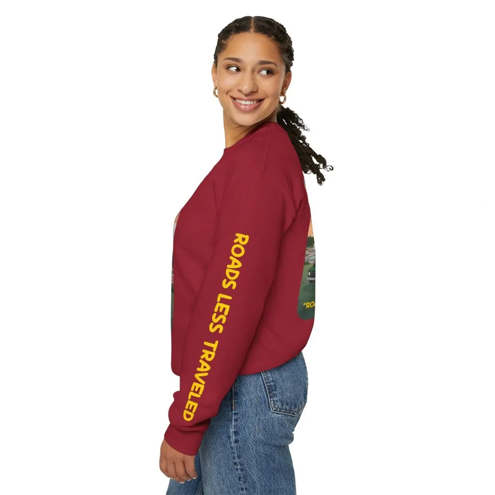 5024800067090160804_2048.jpeg Unisex Heavy Blend™ Crewneck Sweatshirt — "Roads Less Traveled" Design Sitcom-Line