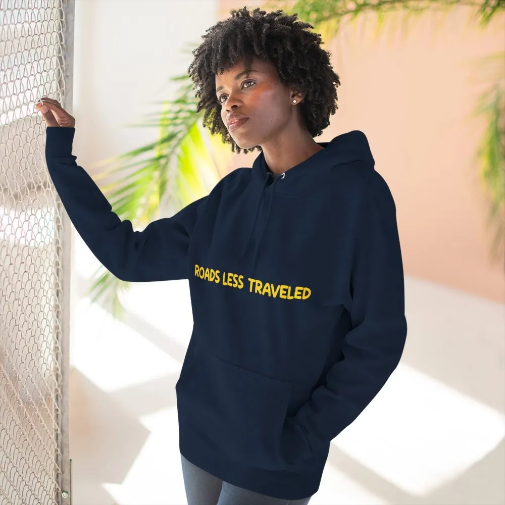5026081109683830416_2048.jpeg Three-Panel Fleece Hoodie - "Roads Less Traveled" Design Sitcom-Line