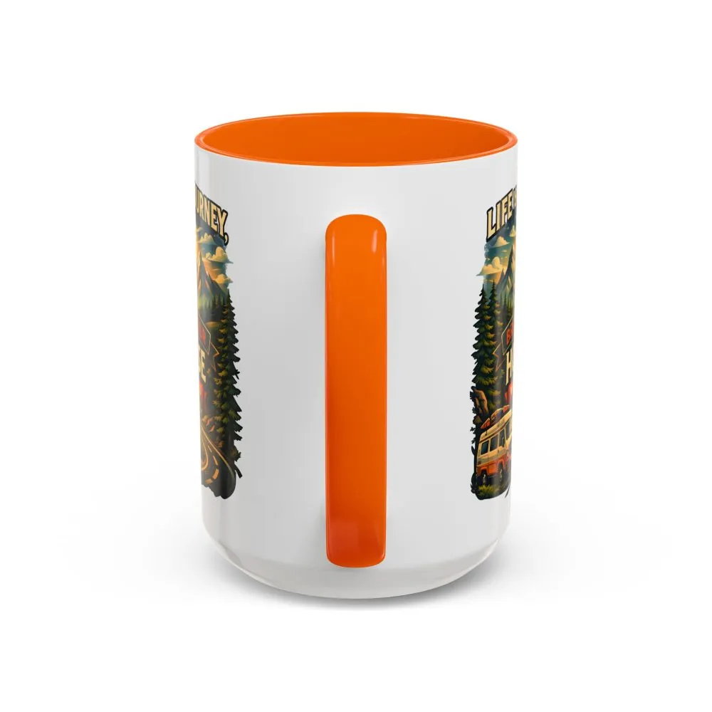 5055738622030588714_2048.jpeg Accent Coffee Mug (11, 15oz) — "Live Is A Journey-Bring Your House With You" Design Scenic-Line