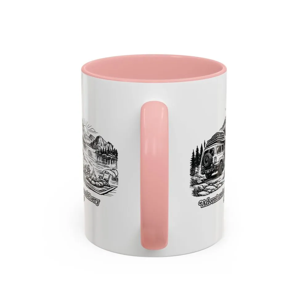 5060031207594772476_2048.jpeg Accent Coffee Mug (11, 15oz) — "Adventure Awaits Around Every Corner" Design Minimal-Line