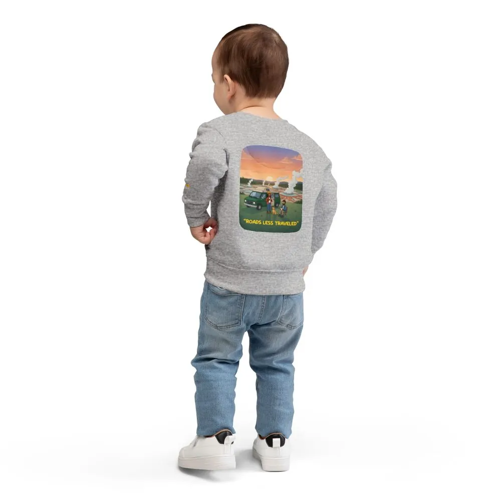 5095643529351404498_2048.jpeg Toddler Sweatshirt - "Roads Less Traveled" (Design Sitcom-Line)