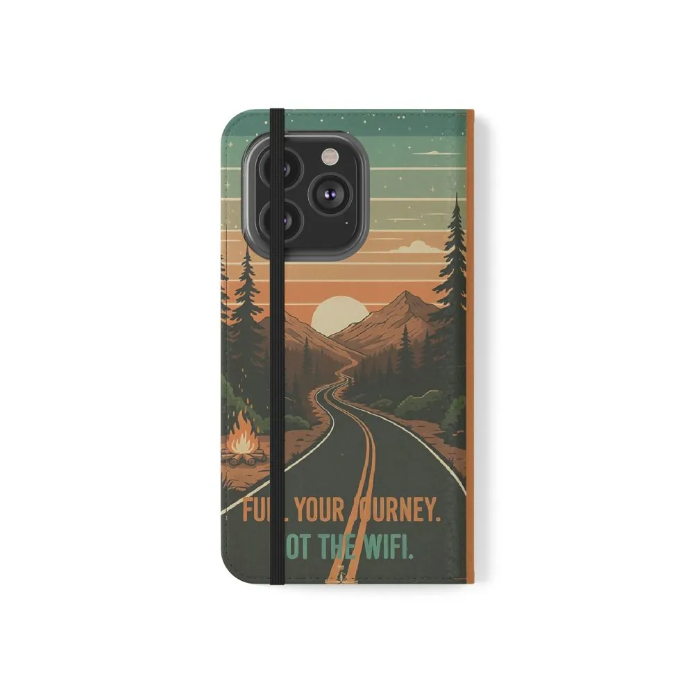 510890737903871200_2048.jpeg Flip Phone Case — "Adventure Awaits Unplug & Drive" Wallet Case