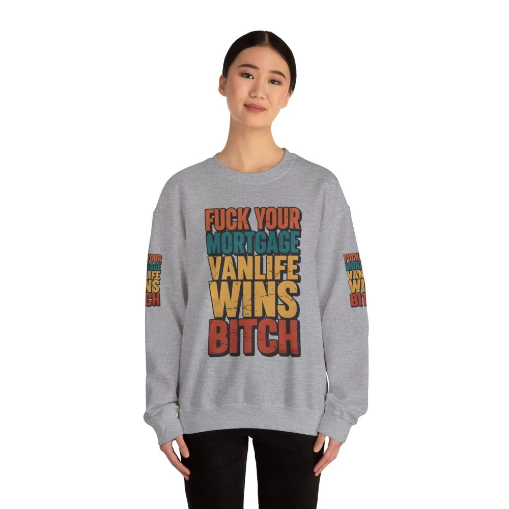 5122071997837862528_2048.jpeg Unisex Heavy Blend™ Crewneck Sweatshirt — "Fuck Your Mortgage" Design F**K-Line