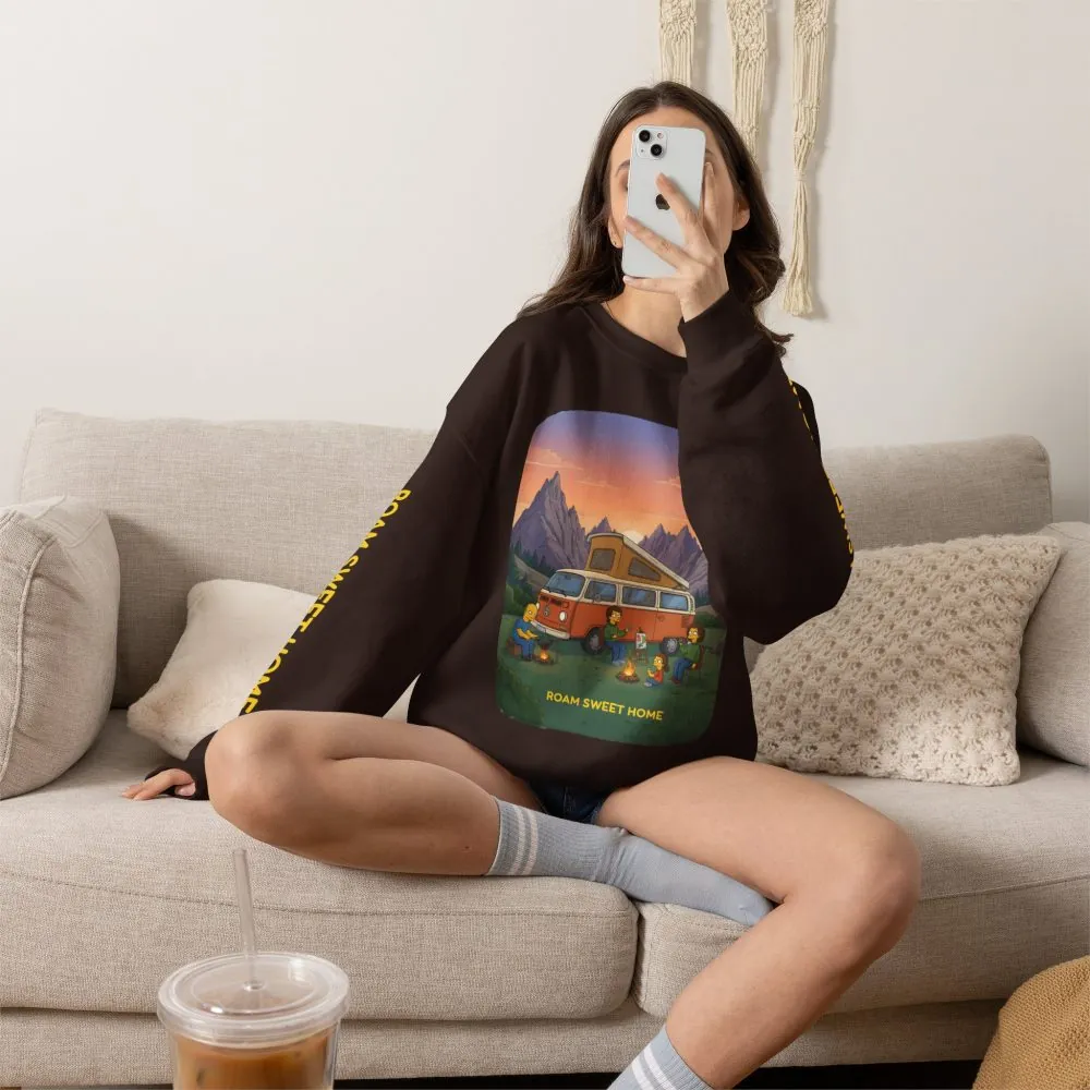 Unisex Heavy Blend™ Crewneck Sweatshirt — "Roam Sweet Home" Design Sitcom-Line