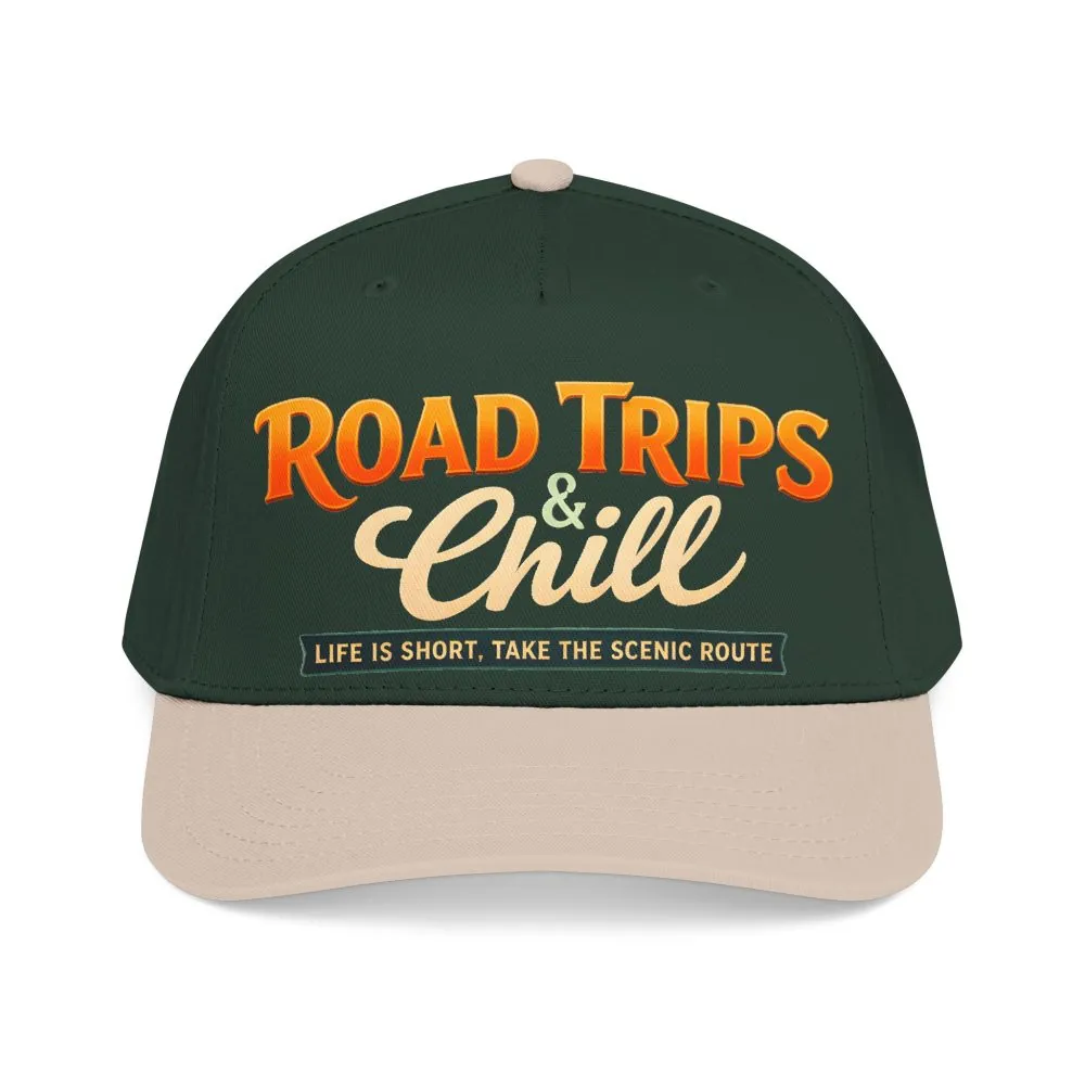 5143344240445216774_2048.jpeg Baseball Cap - "Road Trips And Chill" Design Scenic-Line