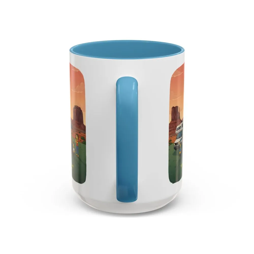 Accent Coffee Mug (11, 15oz) — "Life Is A Journey-Not A Destination" Design Sitcom-Line