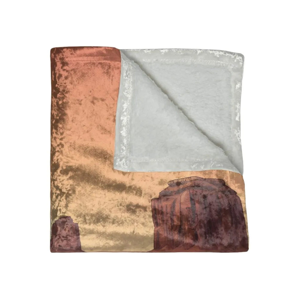 5168998068099879809_2048.jpeg Crushed Velvet Blanket —"Life Is A Journey-Not A Destination" Design Sitcom-Line (Campervan)