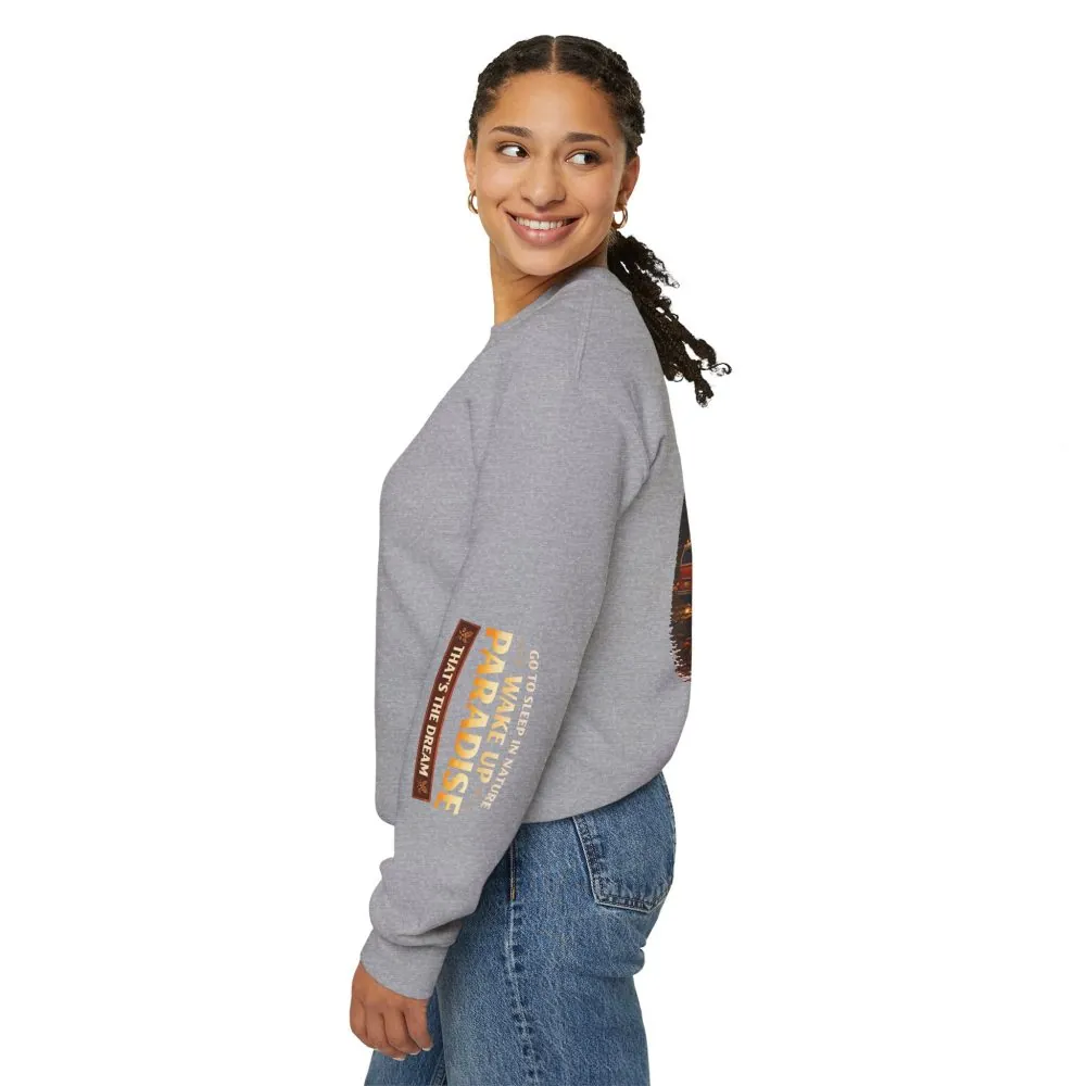 Unisex Heavy Blend™ Crewneck Sweatshirt — "Go To Sleep Nature " Design Scenic-Line