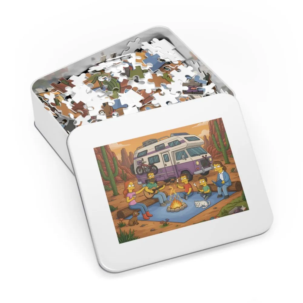 5188142635406998367_2048.jpeg Jigsaw Puzzle with Tin – RV Campfire Design