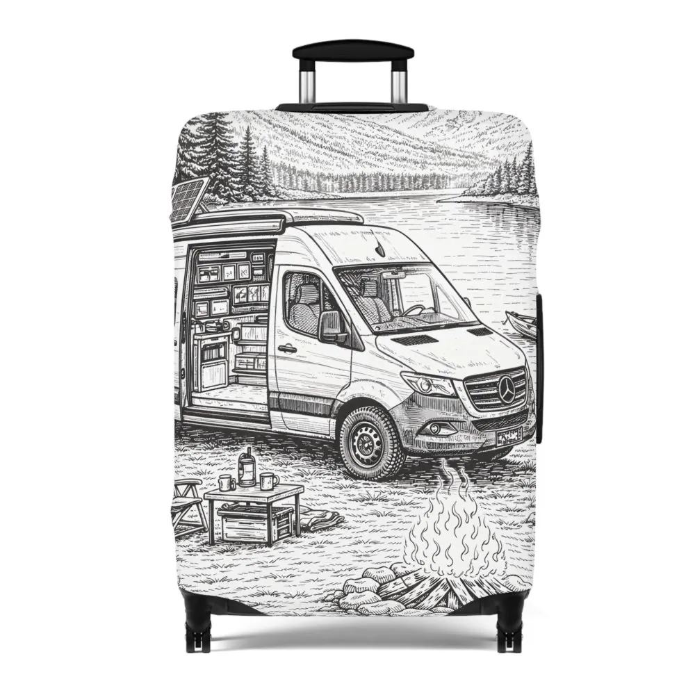 5195659972753816059_2048.jpeg Luggage Cover — Adventure Camper Sketch Travel Suitcase