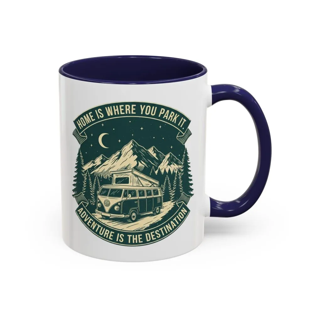 5204940960089340606_2048.jpeg Coffee Mug — "Home Is Where You Park It-Adventure is the destination" (11/15oz) (Both sides printed)