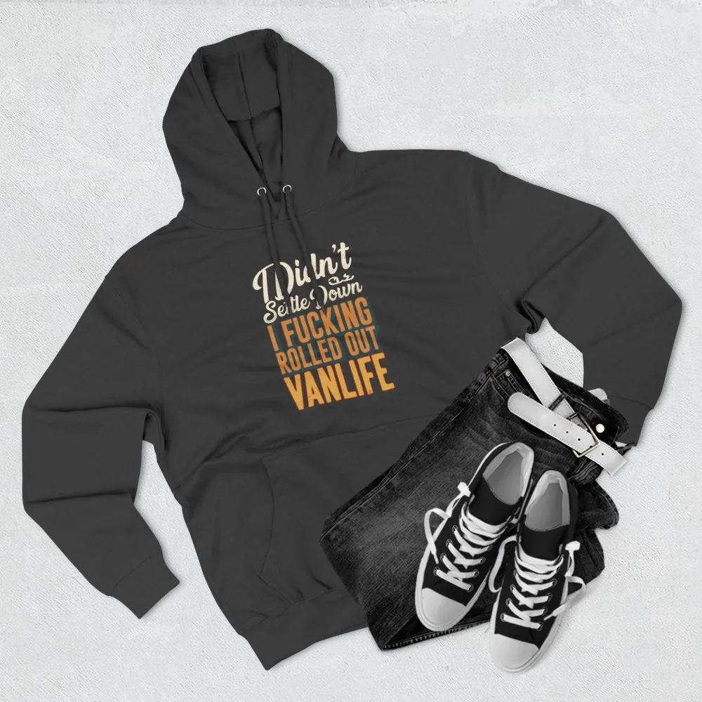 Three-Panel Fleece Hoodie - "Dind´t Settle Down" Design F**K-Line