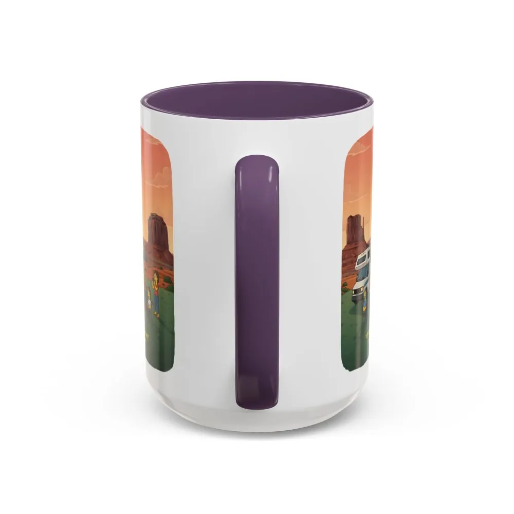 Accent Coffee Mug (11, 15oz) — "Life Is A Journey-Not A Destination" Design Sitcom-Line