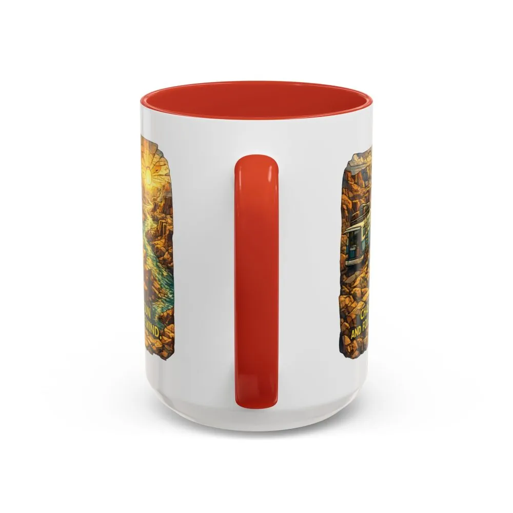 5228900472880966176_2048.jpeg Accent Coffee Mug (11, 15oz) — "Chase The Sun And Follow The Wind" Design Cubic-Line