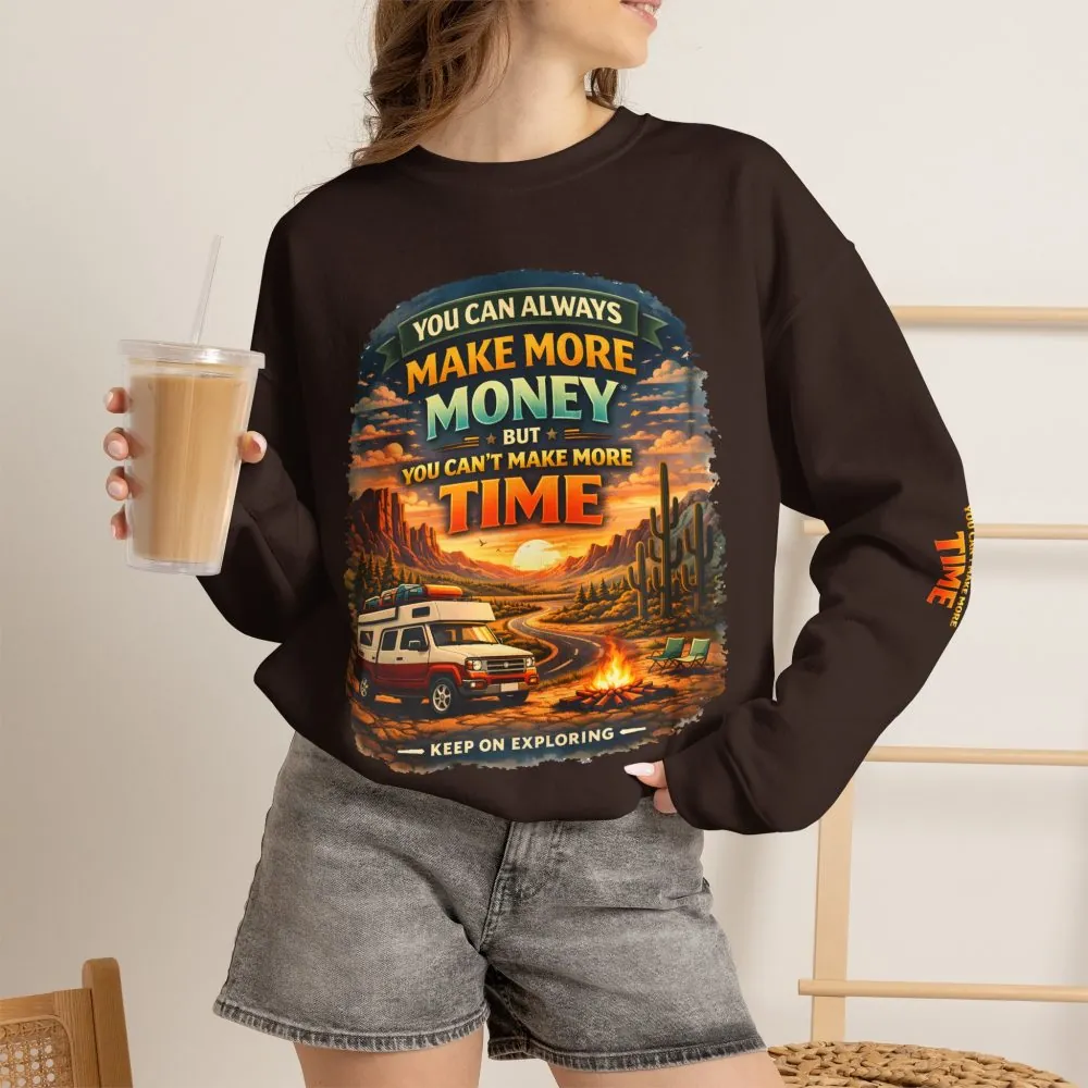 5237109349385132831_2048.jpeg Unisex Heavy Blend™ Crewneck Sweatshirt — "You Can Always Make More Money" Design Scenic-Line