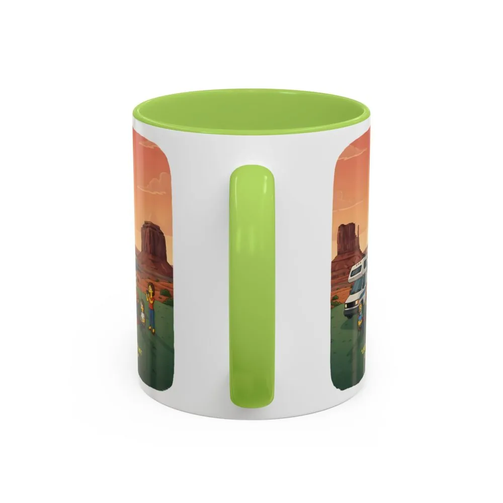 Accent Coffee Mug (11, 15oz) — "Life Is A Journey-Not A Destination" Design Sitcom-Line