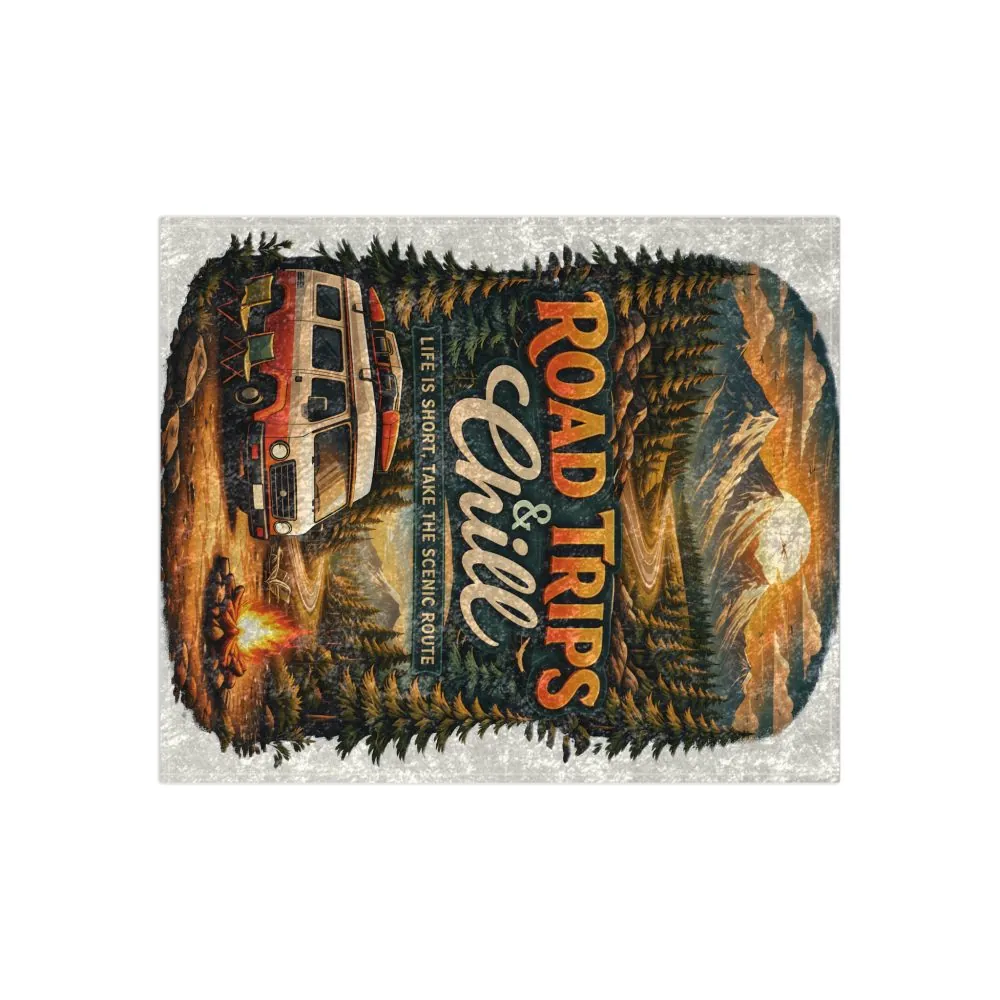 525251565748306459_2048.jpeg Crushed Velvet Blanket —"Road Trips & Chill" Design Scenic-Line (Campervan)
