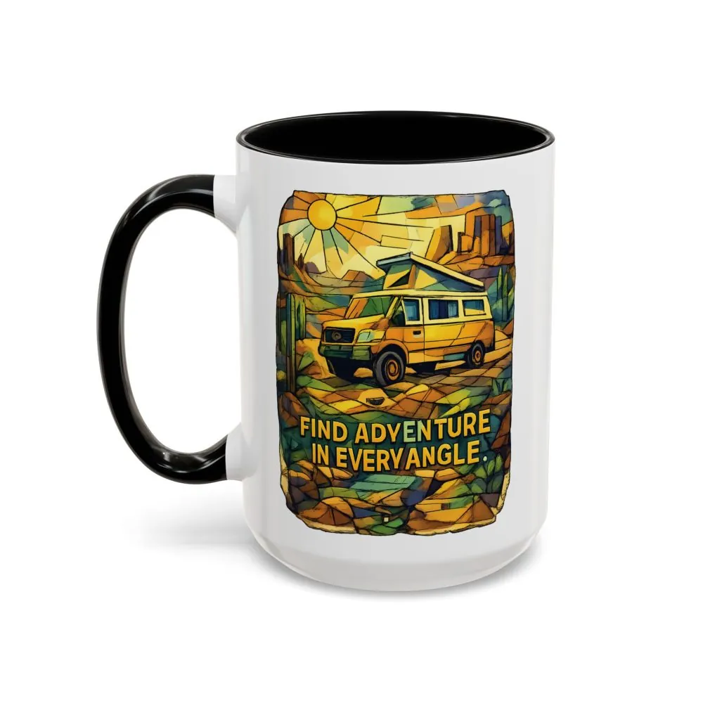 5252572359332334981_2048.jpeg Accent Coffee Mug (11, 15oz) — "Find Adventure In Every Corner" Design Cubic-Line
