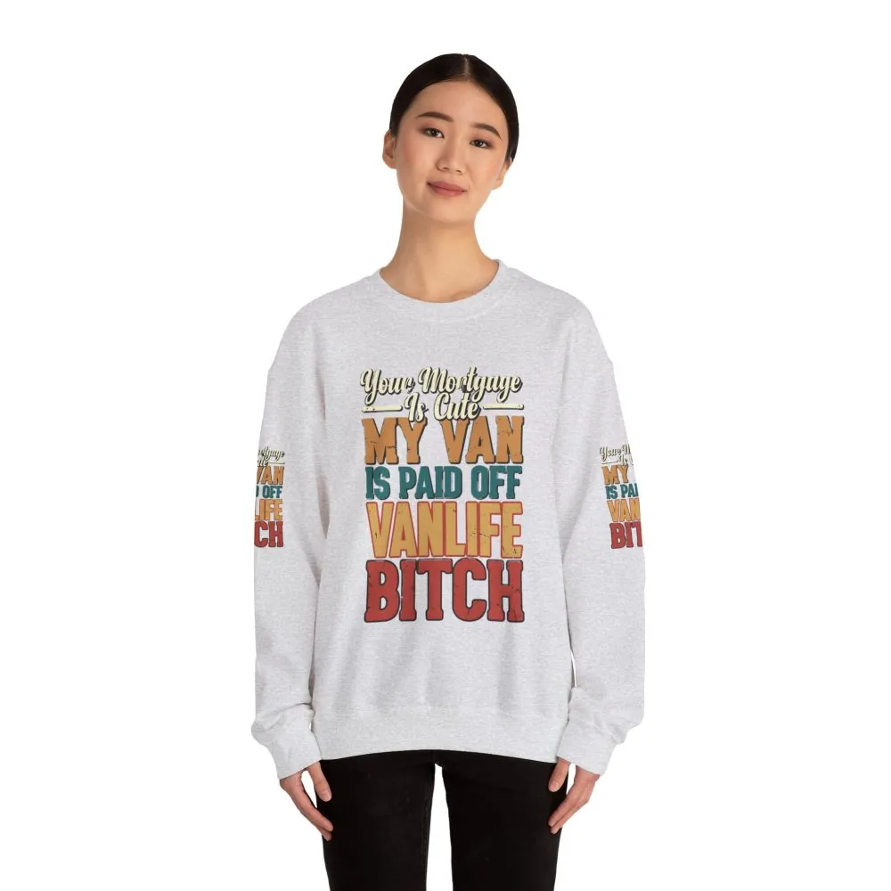 5254914536134295076_2048.jpeg Unisex Heavy Blend™ Crewneck Sweatshirt — "Your Mortgage Is Cute" Design F**K-Line