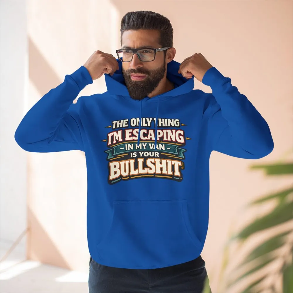 Three-Panel Fleece Hoodie - "The Only Thing I´m Escaping" Design F**K-Line