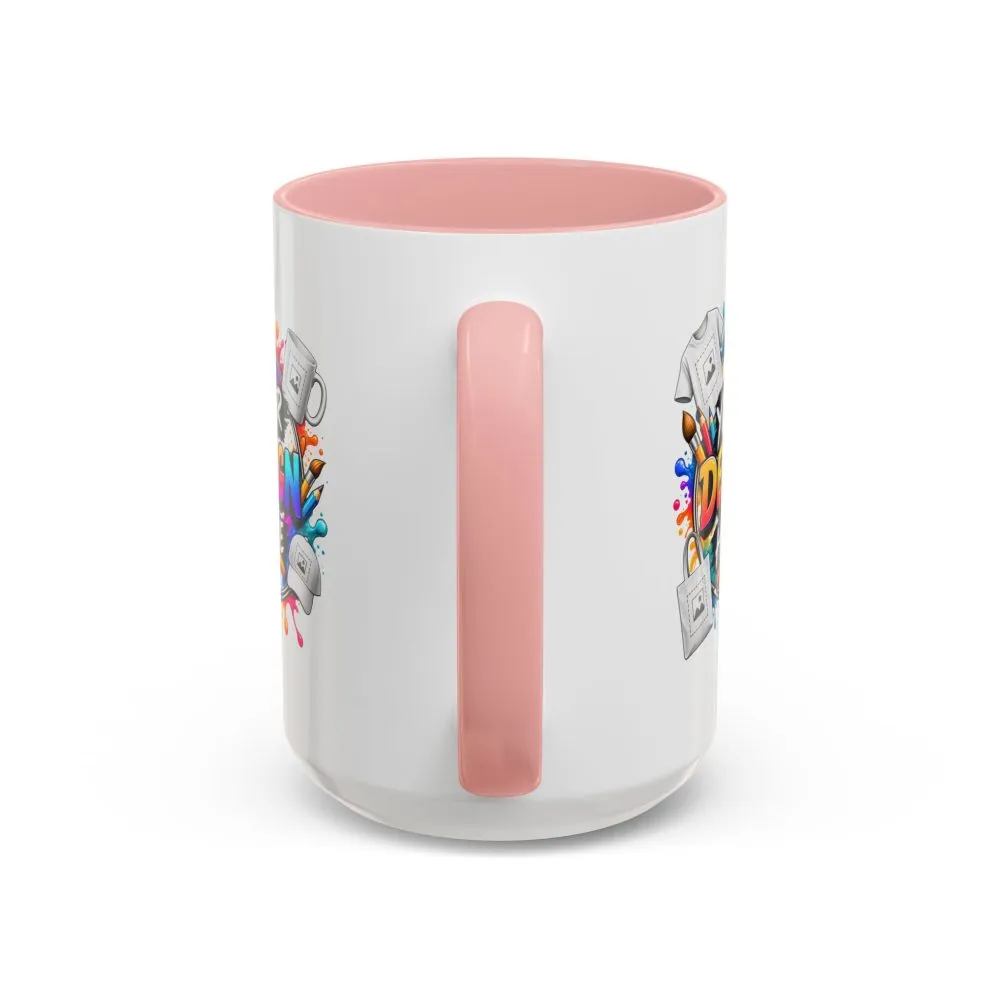 Accent Coffee Mug — Colorful 'Your Design Here' Artist Print (11/15 oz)