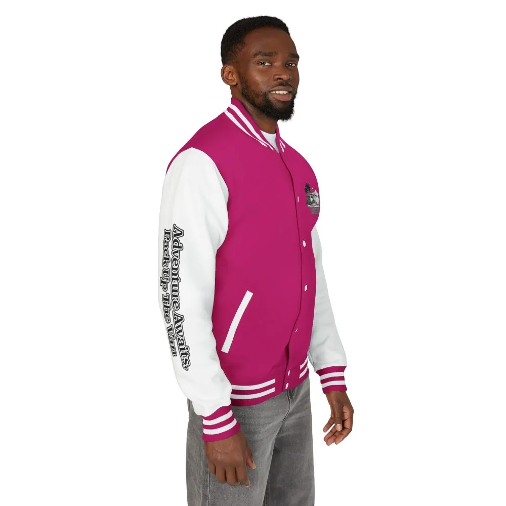 5284095723909868621_2048.jpeg Unisex Heavyweight Letterman Jacket — "Adventure Awaits,Pack Up The Van" Travel Varsity Coat