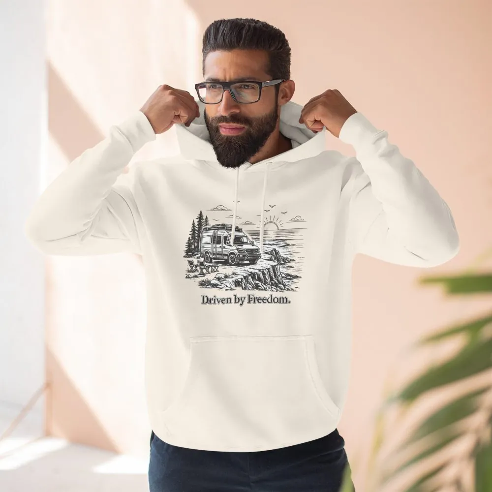 5289836986806601857_2048.jpeg Three-Panel Fleece Hoodie - "Driven By Freedom" Design Minimal-Line