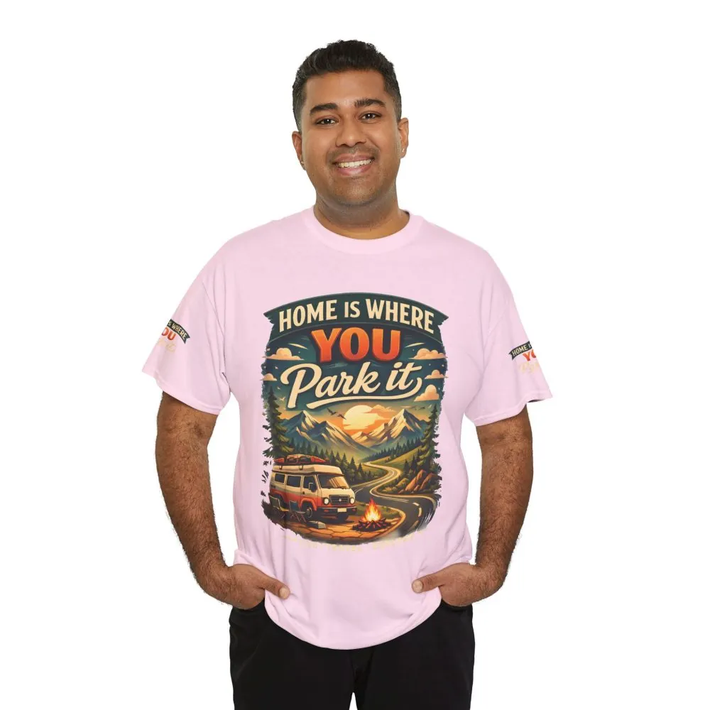 5297850291861684303_2048.jpeg Unisex Heavy Cotton Tee — "Hom Is Where You Park It" Design Scenic-Line