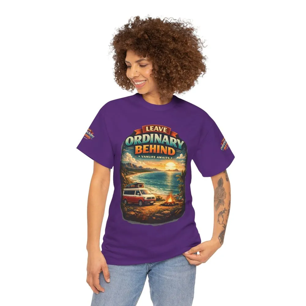 5301146604751555171_2048.jpeg Unisex Heavy Cotton Tee — "Leave Ordinary Behind" Design Scenic-Line