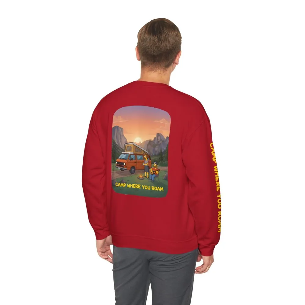 530216789429457055_2048.jpeg Unisex Heavy Blend™ Crewneck Sweatshirt — "Camp Where You Roam" Design Sitcom-Line