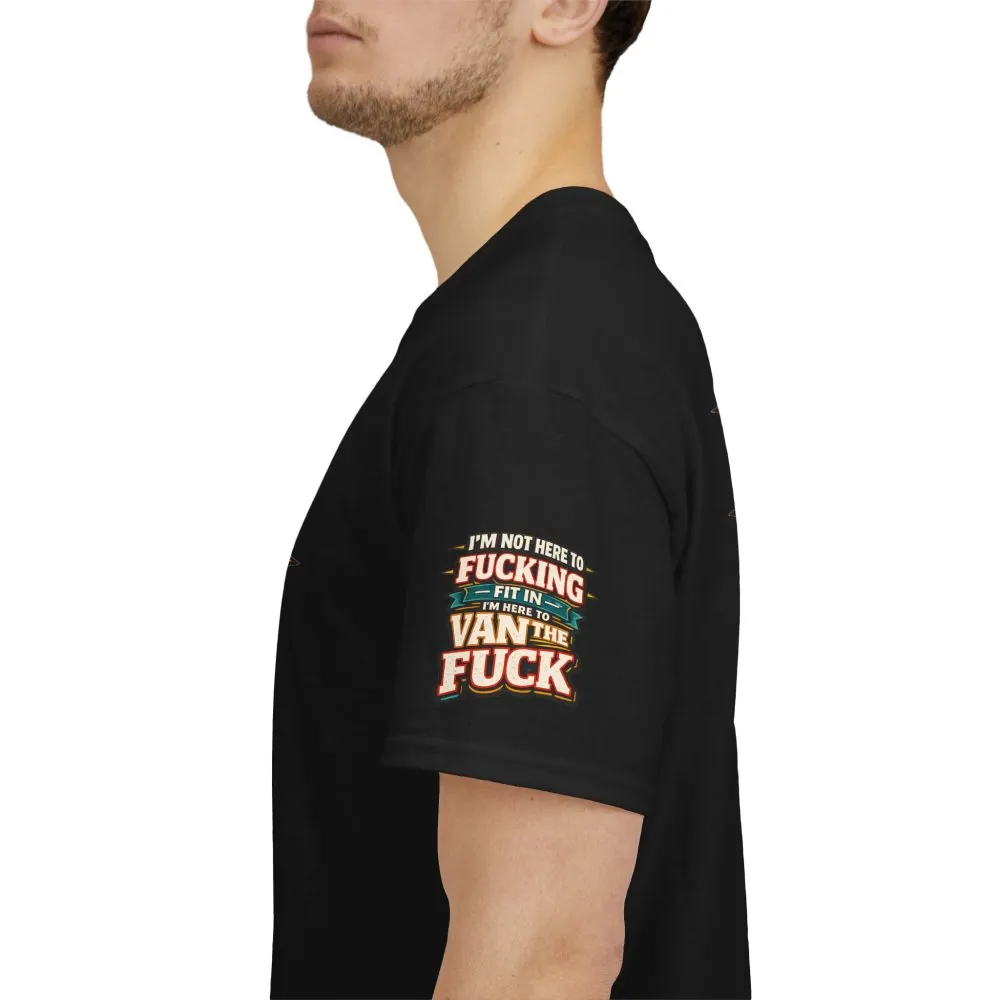 Unisex Heavy Cotton Tee — "I´m Not Here To Fucking Fit In" Design F**K-Line