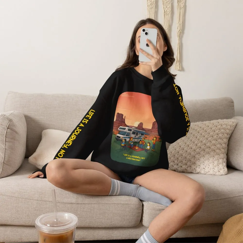5306343640635406246_2048.jpeg Unisex Heavy Blend™ Crewneck Sweatshirt — "Life Is A Journey-Not A Destination" Design Sitcom-Line