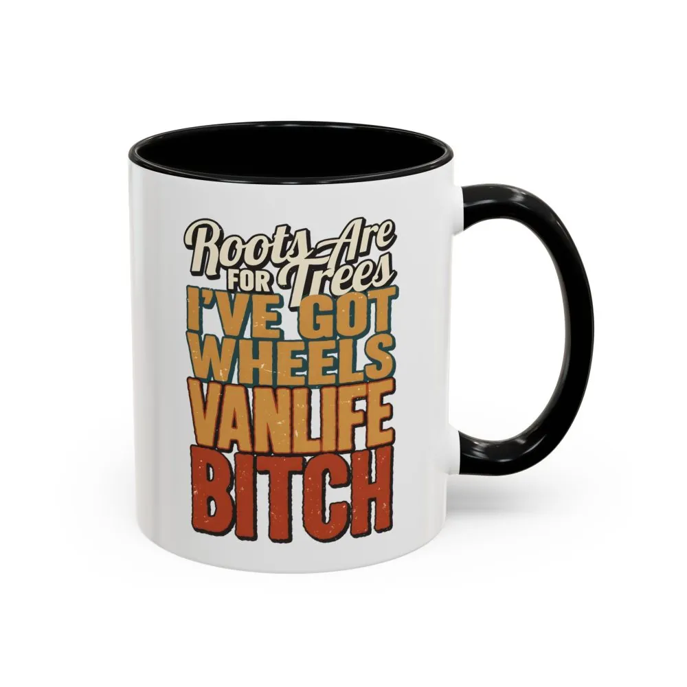 Accent Coffee Mug (11, 15oz) — "Roots Are For Trees" Design F**K-Line