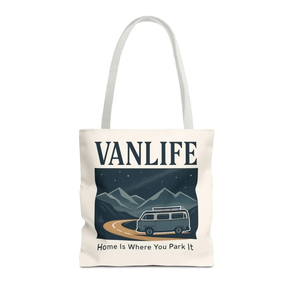 5318050816465601334_2048.jpeg Vanlife Tote Bag — "Vanlife - Home Is Where You Park It" Campervan Beach/Adventure Tote