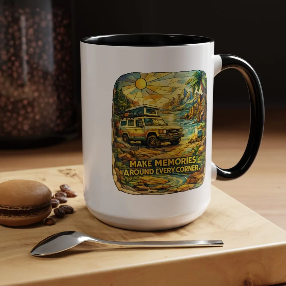 5324897194582399427_2048.jpeg Accent Coffee Mug (11, 15oz) — "Make Memories Around Every Corner" Design Cubic-Line